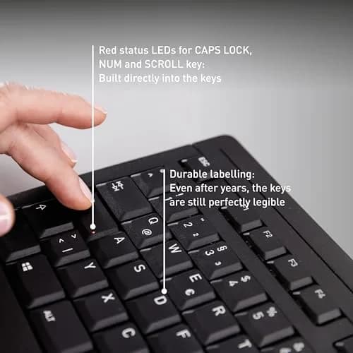 Cherry Stream Keyboard Wired for PC/Laptop, Whisper Quiet Keys, Slim Design, SX Scissor Switches, QWERTY, White | 1.0 kg (2.2 lb) thumbnail 5