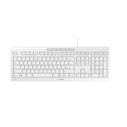 Cherry Stream Keyboard Wired for PC/Laptop, Whisper Quiet Keys, Slim Design, SX Scissor Switches, QWERTY, White | 1.0 kg (2.2 lb) thumbnail 1