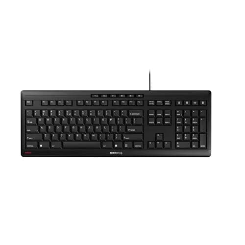 Cherry Stream Keyboard | Wired Slim Whisper Quiet Silent Keys Black | 18.23 in (46.3 cm) Length thumbnail 1