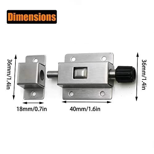 kaileyouxiangongsi Stainless Steel Spring Loaded Gate Latch 4 Pack | Heavy Duty Door Lock with Screws thumbnail 2