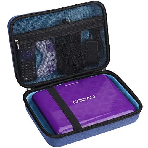 Aproca Hard Storage Case for 11.5"-12.5" Portable DVD Players | Blue EVA Carrying Case with Mesh Pocket thumbnail 1