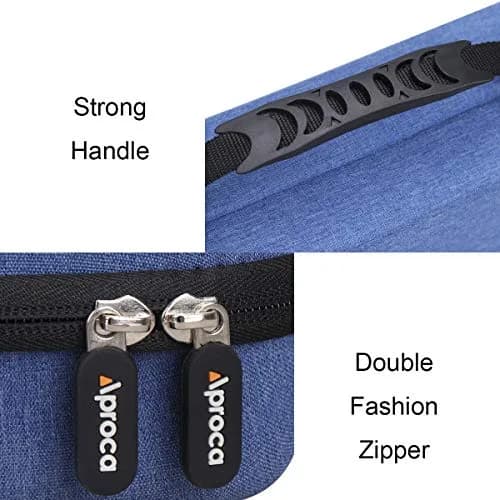 Aproca Hard Storage Case for 11.5"-12.5" Portable DVD Players | Blue EVA Carrying Case with Mesh Pocket thumbnail 8