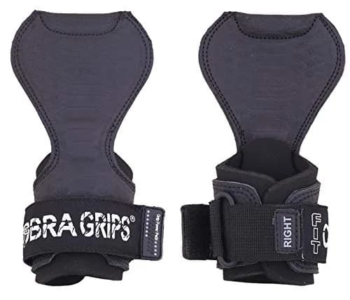 Cobra Grips FIT Black Sway Leather Weight Lifting Gloves with Wrist Wraps - 4.25"-7.0" Wrist - main product image