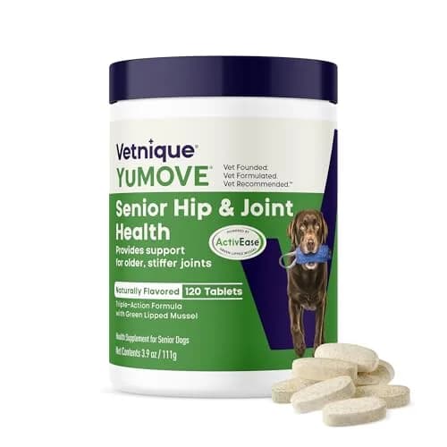 YuMOVE Senior Dog Joint Supplement Glucosamine & Green Lipped Mussel 120ct | Proven in 4 Weeks for Aging Dogs thumbnail 1