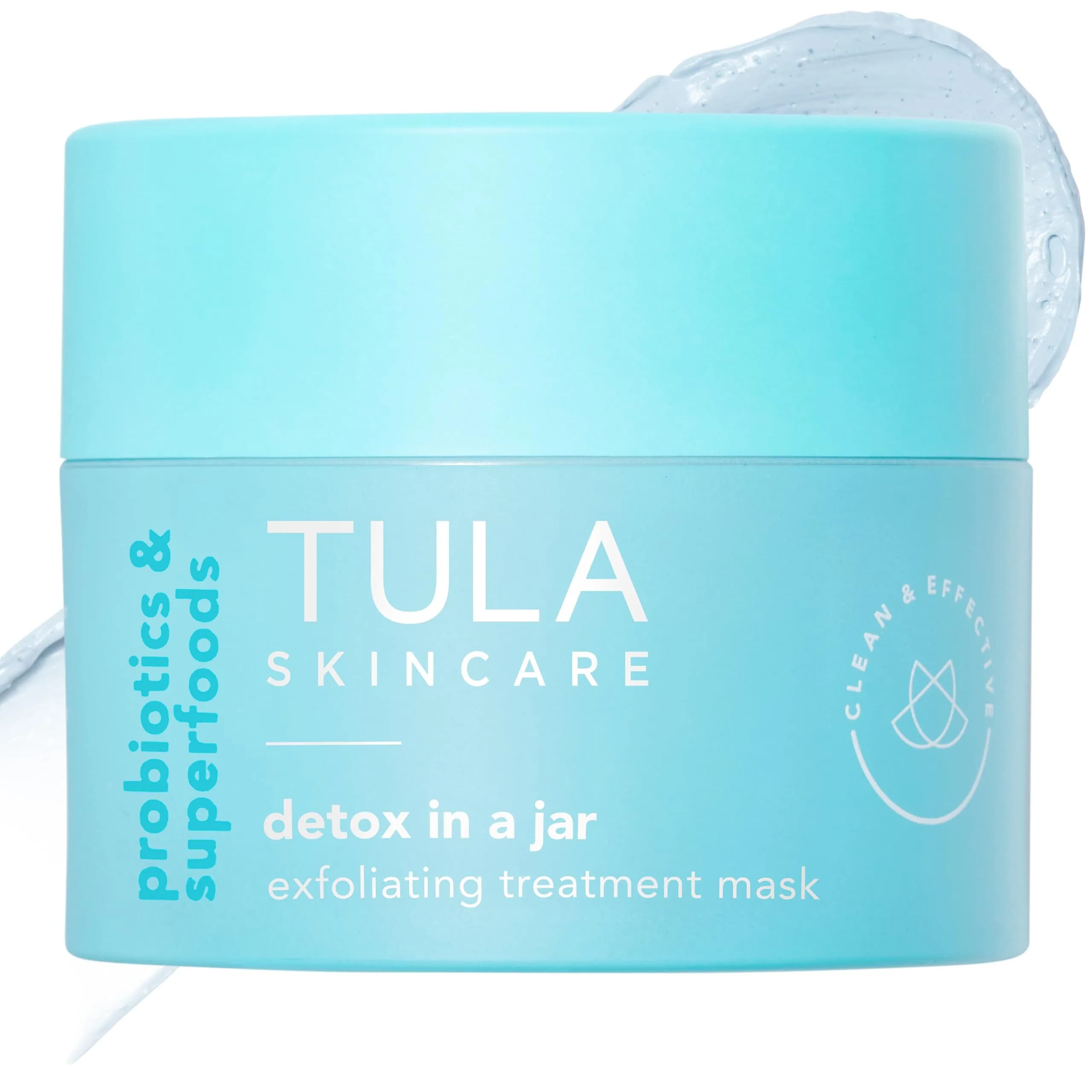 TULA Detox in a Jar Exfoliating Bentonite Clay Mask 1.7 oz | Deep Cleansing & Microbiome Balance — 1.7 Ounce