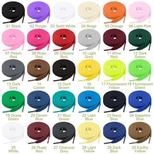 YFINE Flat Shoe Laces for Sneaker 9mm Wide 63" Dark Green | Athletic & Casual Fit thumbnail 5