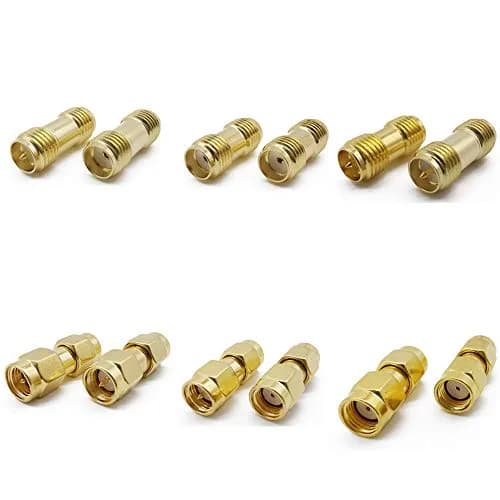 ALLiSHOP SMA Connectors Kit 18 Types RP-SMA Adapters | Gold-Plated Brass RF Coax Set thumbnail 3