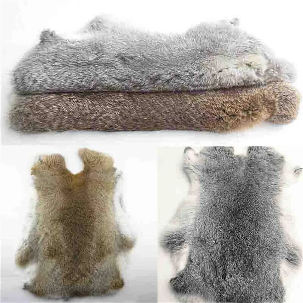 yingda1992 Natural Rabbit Fur Pelts 12" x 14" | Sewing Grade Crafting Material