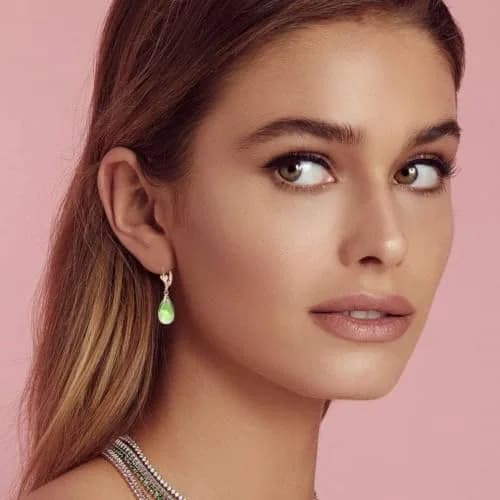 EVEVIC Austrian Crystal Teardrop Leverback Drop Earrings for Women | Hypoallergenic 14K Gold Plated Jewelry thumbnail 2