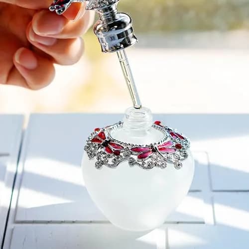 YU FENG Vintage Glass Perfume Bottle 40ml | Refillable Dragonfly Crystal Elegant Gift thumbnail 6