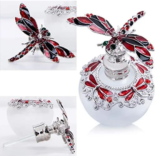 YU FENG Vintage Glass Perfume Bottle 40ml | Refillable Dragonfly Crystal Elegant Gift thumbnail 7