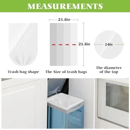 Teivio Clear Waste Bags 5 Gallon (18.9 L) | Heavy Duty HDPE Bin Liners thumbnail 2
