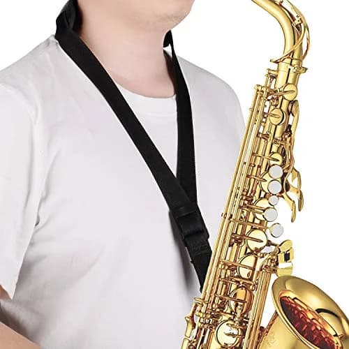 Focusound Upgraded Length Tenor Saxophone Neck Strap Soft Sax Leather Strap Padded for Alto and Tenor Saxophone | Adjustable 43.2cm–58cm thumbnail 7