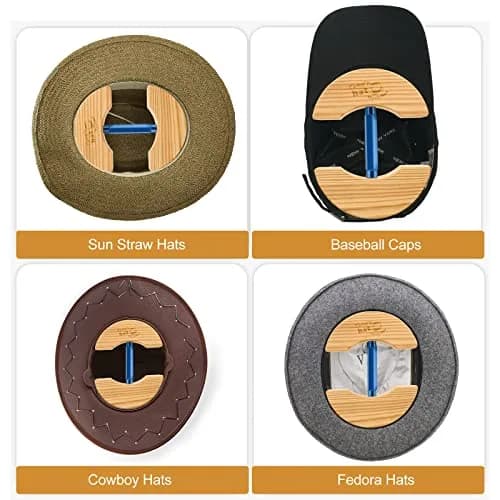 Tang's Wooden Hat Stretcher for Fitted Hats, Large Blue | Adjustable Turn Buckle Hat Shaper thumbnail 6