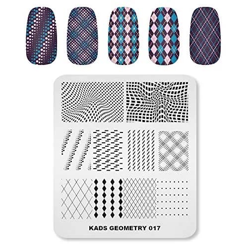 KADS Nail Art Stamping Plates Set Image Template Stencils Pattern with Holder Case (GE017) | Elegant Nail Design Tool thumbnail 1