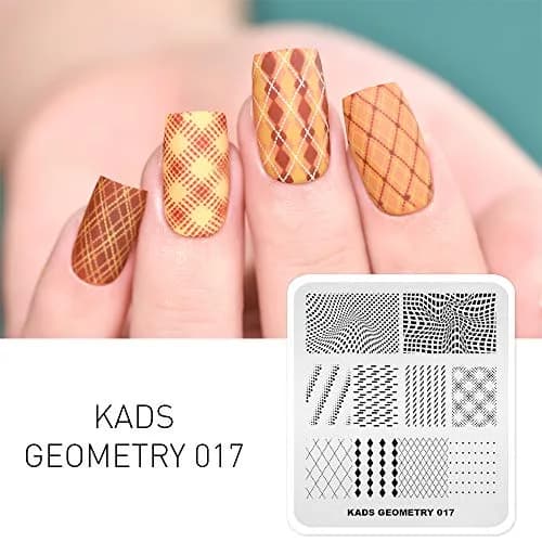KADS Nail Art Stamping Plates Set Image Template Stencils Pattern with Holder Case (GE017) | Elegant Nail Design Tool thumbnail 2