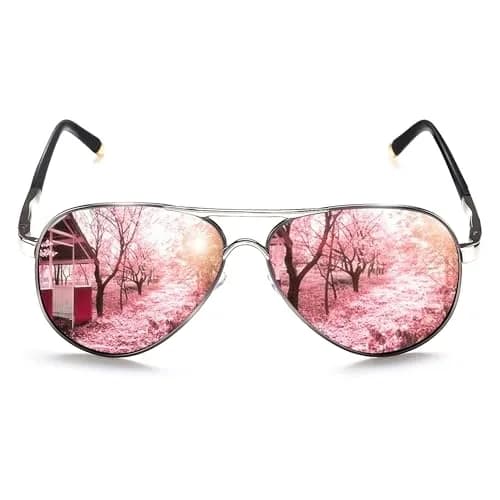 ROCKNIGHT Polarized Aviator Sunglasses Men Women UV400 Metal Frame Driving | Classic Fashion Aviator Style thumbnail 1