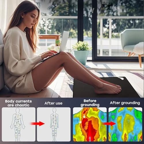 ATE Health Grounding Mat for Feet 68 cm (26.7 in) | Connect to Earth for Stress Relief & Better Sleep thumbnail 2