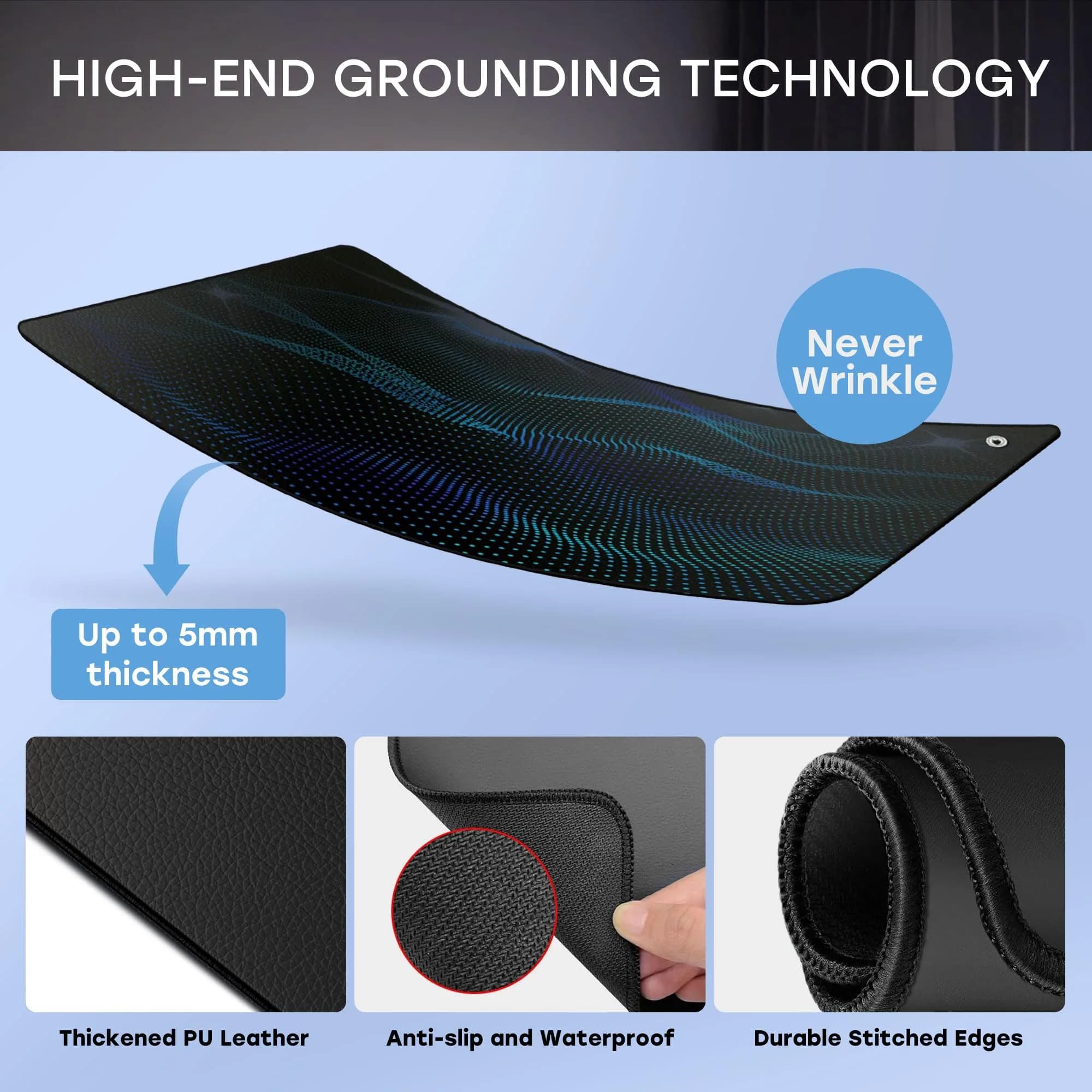 ATE Health Grounding Mat for Feet 68 cm (26.7 in) | Connect to Earth for Stress Relief & Better Sleep - view 3