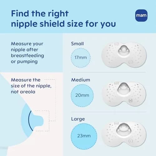 MAM Nipple Shields for Breastfeeding Large 23mm, 2 Pack | Developed with Lactation Experts for Latch Assistance thumbnail 3