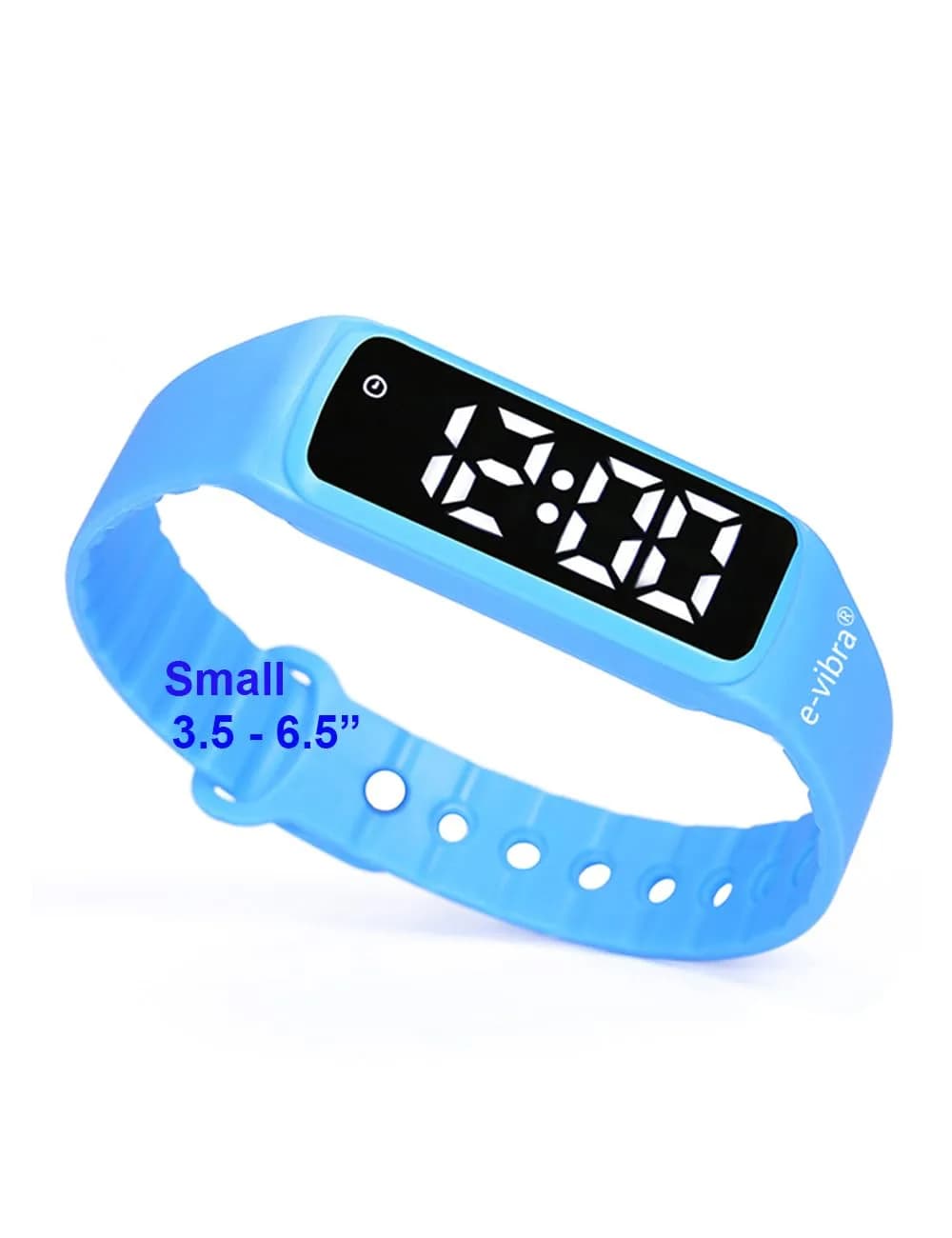 e-vibra Vibrating Alarm Watch for Potty Training & Daily Routines - Small Blue | 12 Alarms, Rechargeable, Discreet Vibration — Blue