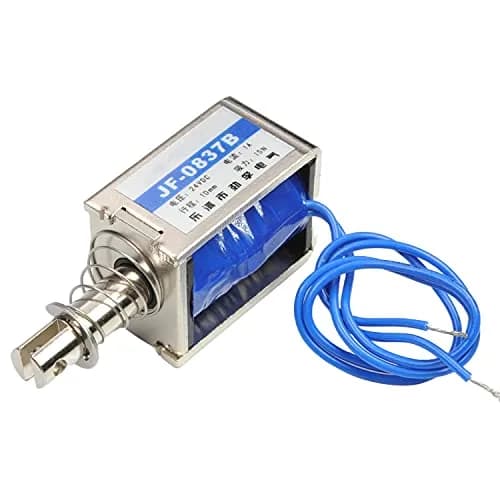 Fielect DC 24V 1A 15N Push Pull Solenoid Electromagnet 10mm | High Force & Stable Temp thumbnail 1