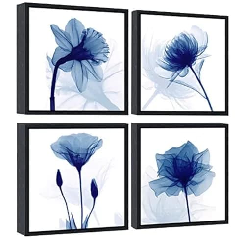 Pyradecor Wall Art 4 Panels | Modern Floral Canvas Artwork for Home & Office thumbnail 1