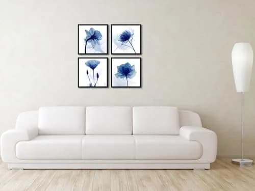 Pyradecor Wall Art 4 Panels | Modern Floral Canvas Artwork for Home & Office thumbnail 2
