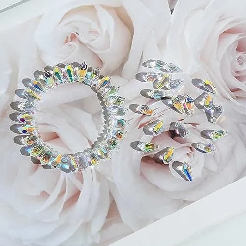 LONGWIN AB Teardrop Crystal Beads 7x14mm (72pcs) | Glass Beads for Jewelry Making, Earrings, Necklaces, Bracelets thumbnail 4