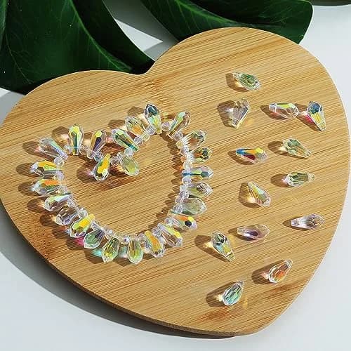 LONGWIN AB Teardrop Crystal Beads 7x14mm (72pcs) | Glass Beads for Jewelry Making, Earrings, Necklaces, Bracelets thumbnail 6