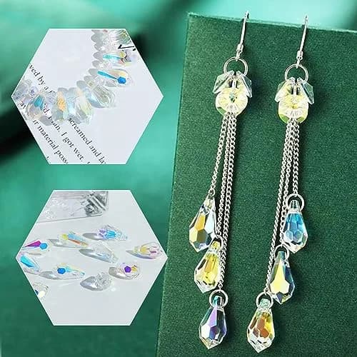 LONGWIN AB Teardrop Crystal Beads 7x14mm (72pcs) | Glass Beads for Jewelry Making, Earrings, Necklaces, Bracelets thumbnail 7
