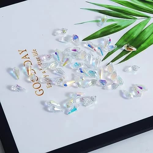 LONGWIN AB Teardrop Crystal Beads 7x14mm (72pcs) | Glass Beads for Jewelry Making, Earrings, Necklaces, Bracelets thumbnail 3