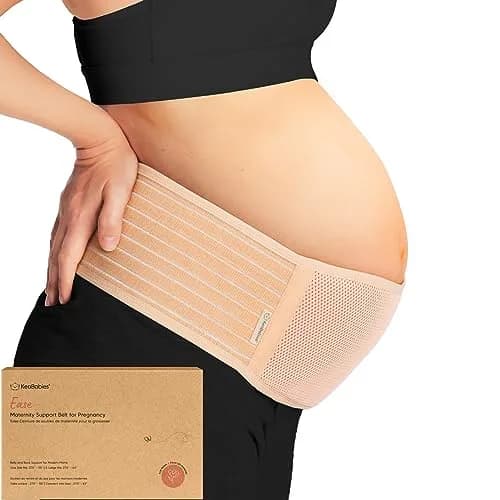 KeaBabies Maternity Belly Band Support Belt M/L Classic Ivory | 360° Ergonomic Support for Pregnancy & Postpartum thumbnail 1