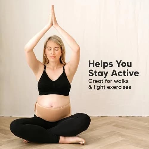 KeaBabies Maternity Belly Band Support Belt M/L Classic Ivory | 360° Ergonomic Support for Pregnancy & Postpartum thumbnail 7