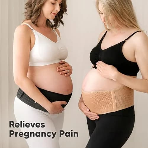 KeaBabies Maternity Belly Band Support Belt M/L Classic Ivory | 360° Ergonomic Support for Pregnancy & Postpartum thumbnail 8