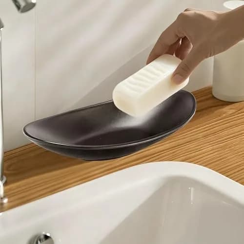 Binoster Jewelry Tray Organizer Oval Black | Elegant Dresser Decor & Key Dish thumbnail 5