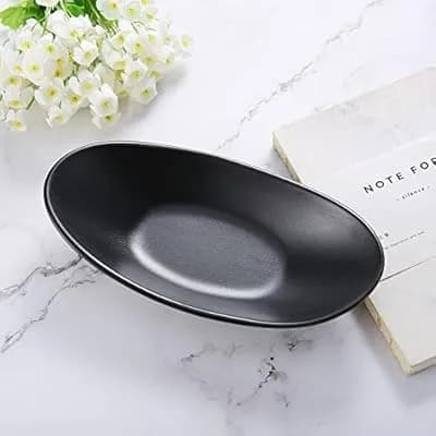 Binoster Jewelry Tray Organizer Oval Black | Elegant Dresser Decor & Key Dish thumbnail 8