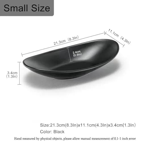 Binoster Jewelry Tray Organizer Oval Black | Elegant Dresser Decor & Key Dish thumbnail 2