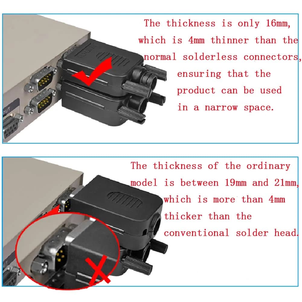 ANMBEST DB9 Solderless Serial to 9-Pin Terminal Adapter (2-Pack, Male) | Connects Legacy Devices to USB - view 5