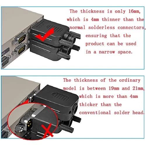 ANMBEST DB9 Solderless Serial to 9-Pin Terminal Adapter (2-Pack, Male) | Connects Legacy Devices to USB thumbnail 5