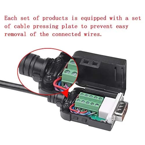 ANMBEST DB9 Solderless Serial to 9-Pin Terminal Adapter (2-Pack, Male) | Connects Legacy Devices to USB thumbnail 3