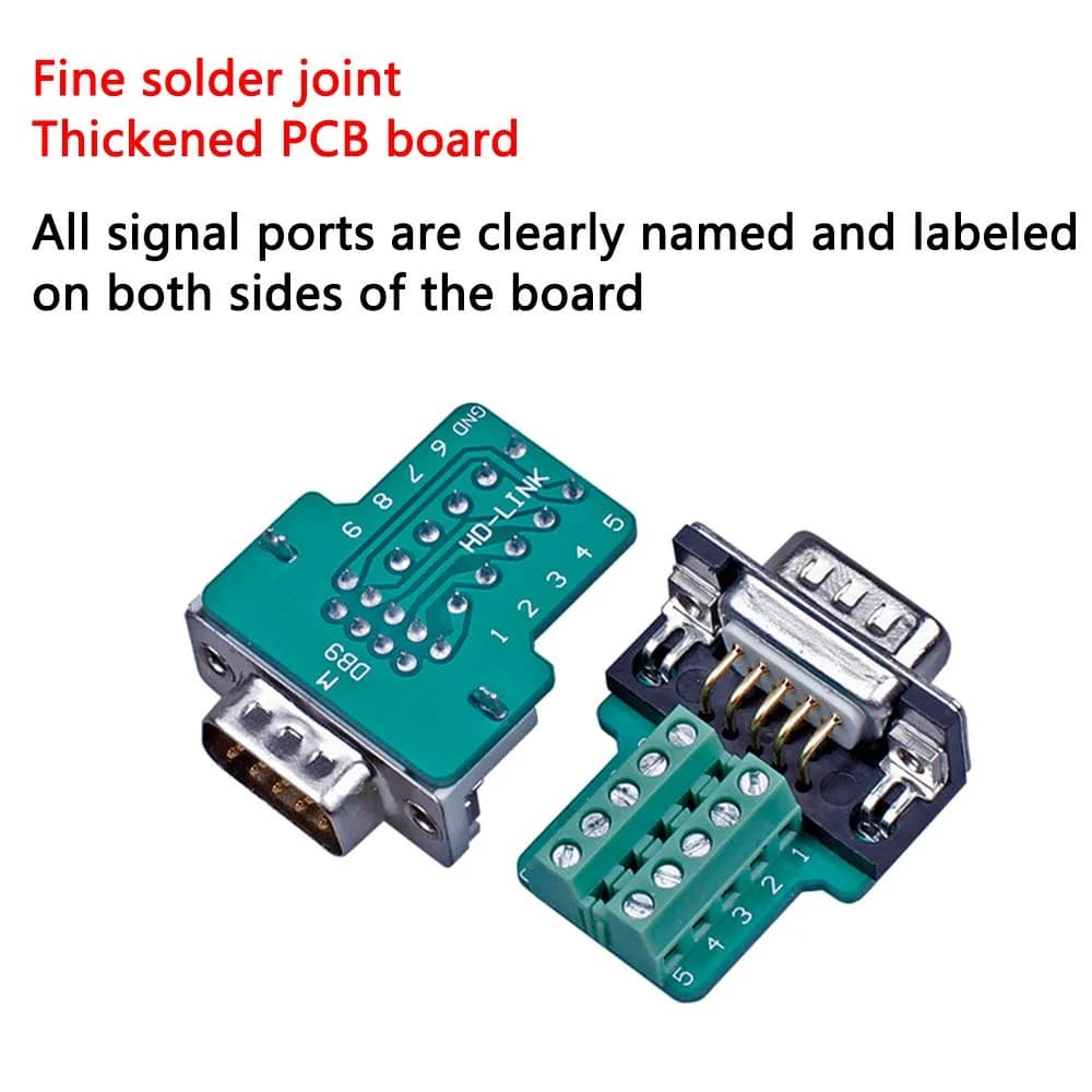 ANMBEST DB9 Solderless Serial to 9-Pin Terminal Adapter (2-Pack, Male) | Connects Legacy Devices to USB - view 4