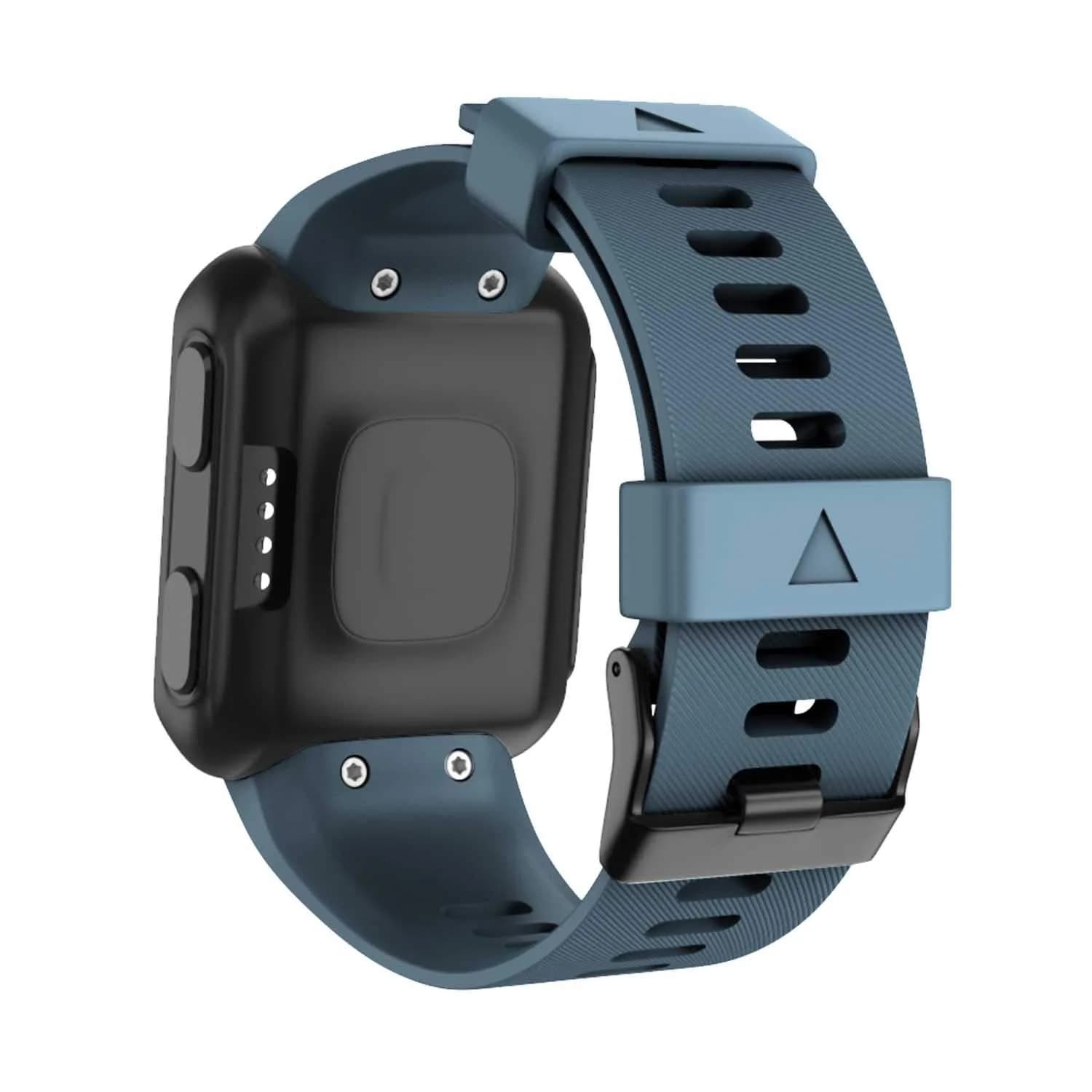 TopPerfekt Silicone Watch Band for Garmin Forerunner 35 | 24mm (0.94 Inch) Slate (Black Buckle) - view 2