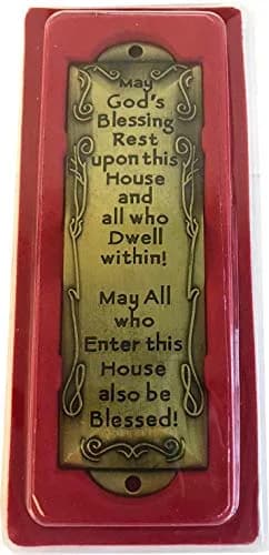 Holy Land Market Bronze English House Blessing Mezuzah with Scroll | 12.7 cm (5 inch) Length thumbnail 2