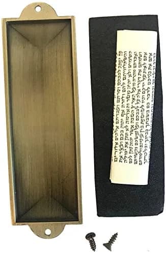 Holy Land Market Bronze English House Blessing Mezuzah with Scroll | 12.7 cm (5 inch) Length thumbnail 3