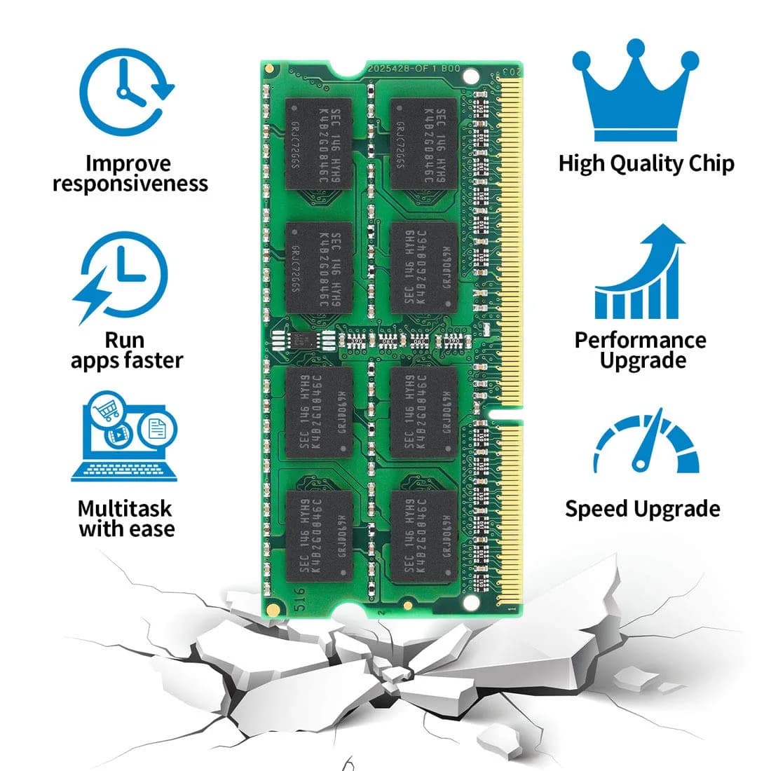 motoeagle DDR3 1066MHz SODIMM 8GB (2x4GB) RAM Kit | Upgrade Laptop Performance - view 3