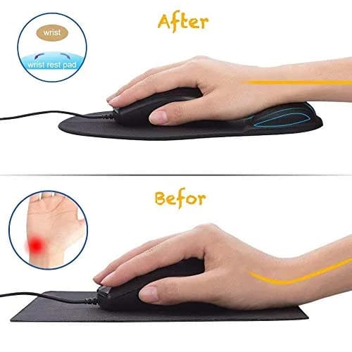 DEMON CHEST Office Mousepad with Gel Wrist Support | Ergonomic Gaming Desk Mat 9in x 7.5in thumbnail 3
