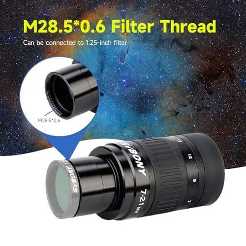 SVBONY SV135 Zoom Eyepiece 7-21mm | 1.25 Inch Telescope Accessory for Astronomic Observation thumbnail 8