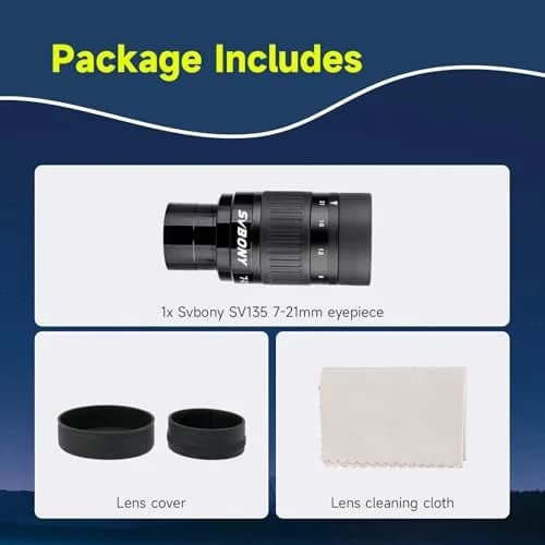 SVBONY SV135 Zoom Eyepiece 7-21mm | 1.25 Inch Telescope Accessory for Astronomic Observation thumbnail 9