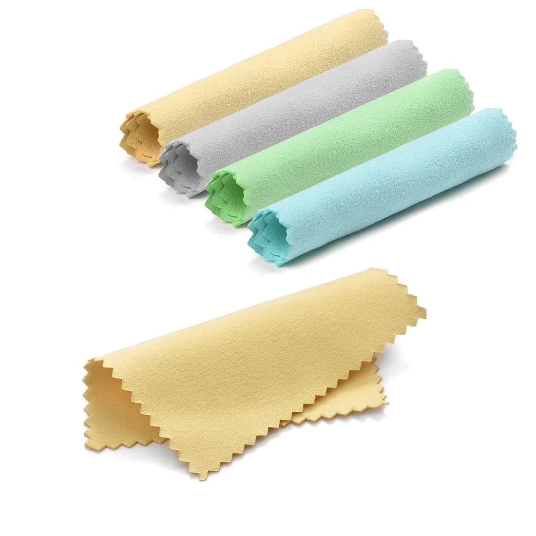 SEVENWELL 50pcs Turquoise Jewelry Cleaning Cloths 8x8cm | Polishes Sterling Silver, Gold, Platinum - view 7